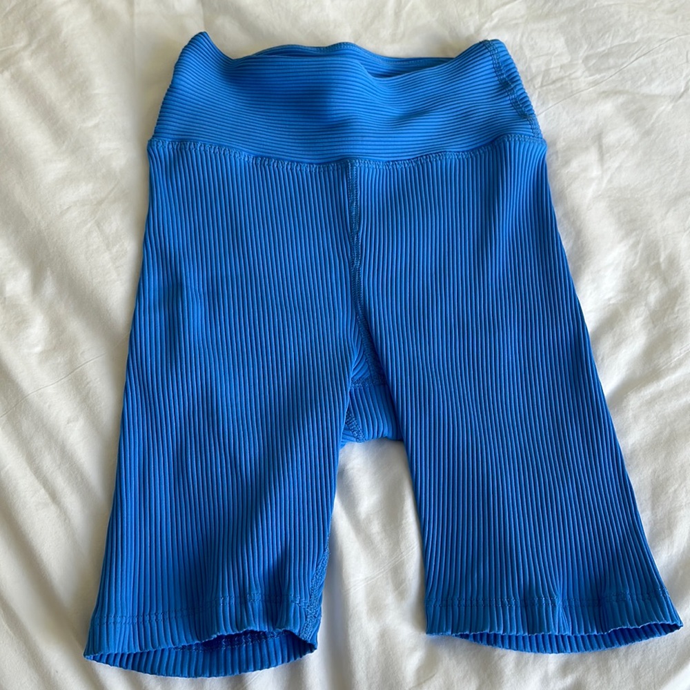 Year of Ours blue bike shorts